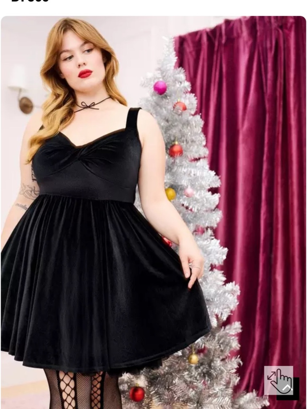 torrid Retro Chic Twist Front Velour Swing Dress